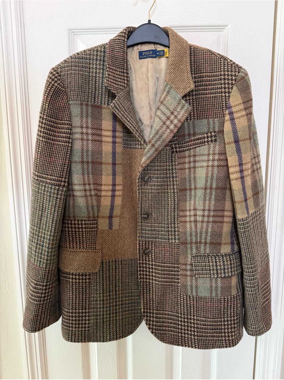 Polo Ralph Lauren Patchwork Tweed Blazer 10